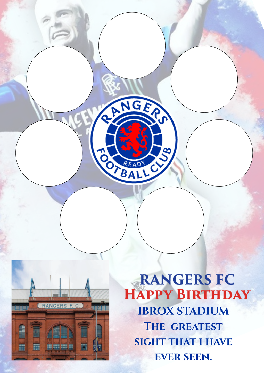 RFC Football style cupcake insert. Cake Box Insert Printable download  – 10x14 Cake Box Decoration – PNG PDF SVG Cricut Cut File