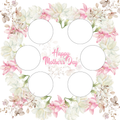 Mother’s Day Cake Box Insert Printable set 1  – 10x10 Cake Box Decoration – Floral Happy Mothers Day Cake Box Insert – PNG PDF SVG Cricut Cut File