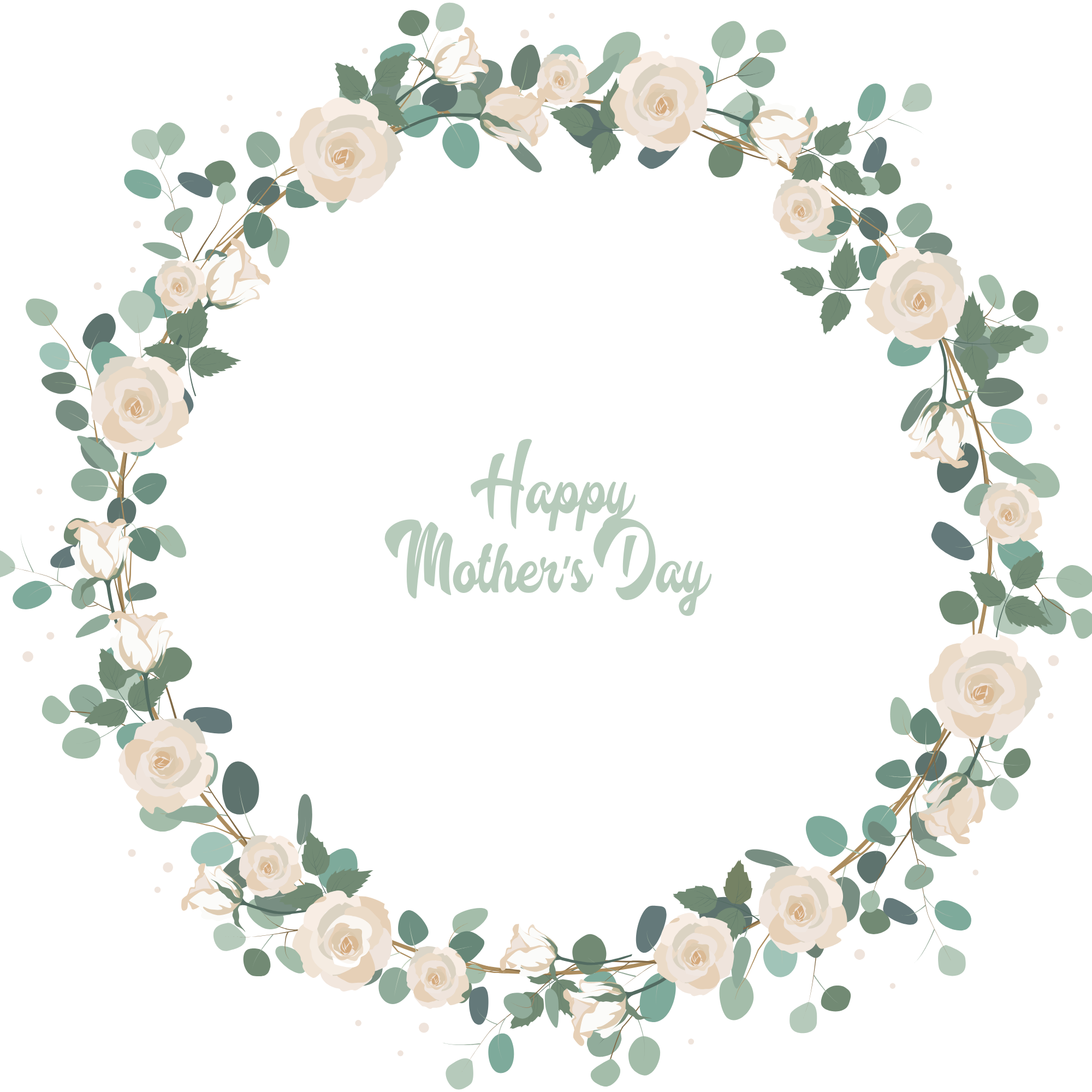Mother’s Day Cake Box Insert Printable set 1  – 10x10 Cake Box Decoration – Floral Happy Mothers Day Cake Box Insert – PNG PDF SVG Cricut Cut File