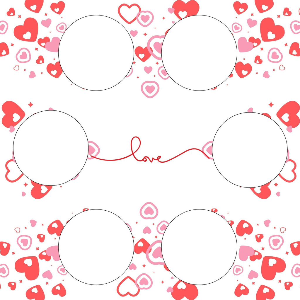 Love Cake Box Insert Printable Set – 10x10 Cake Box Decor – Be Mine Love Cake Box Insert – PNG PDF Digital Download – Cricut SVG Template