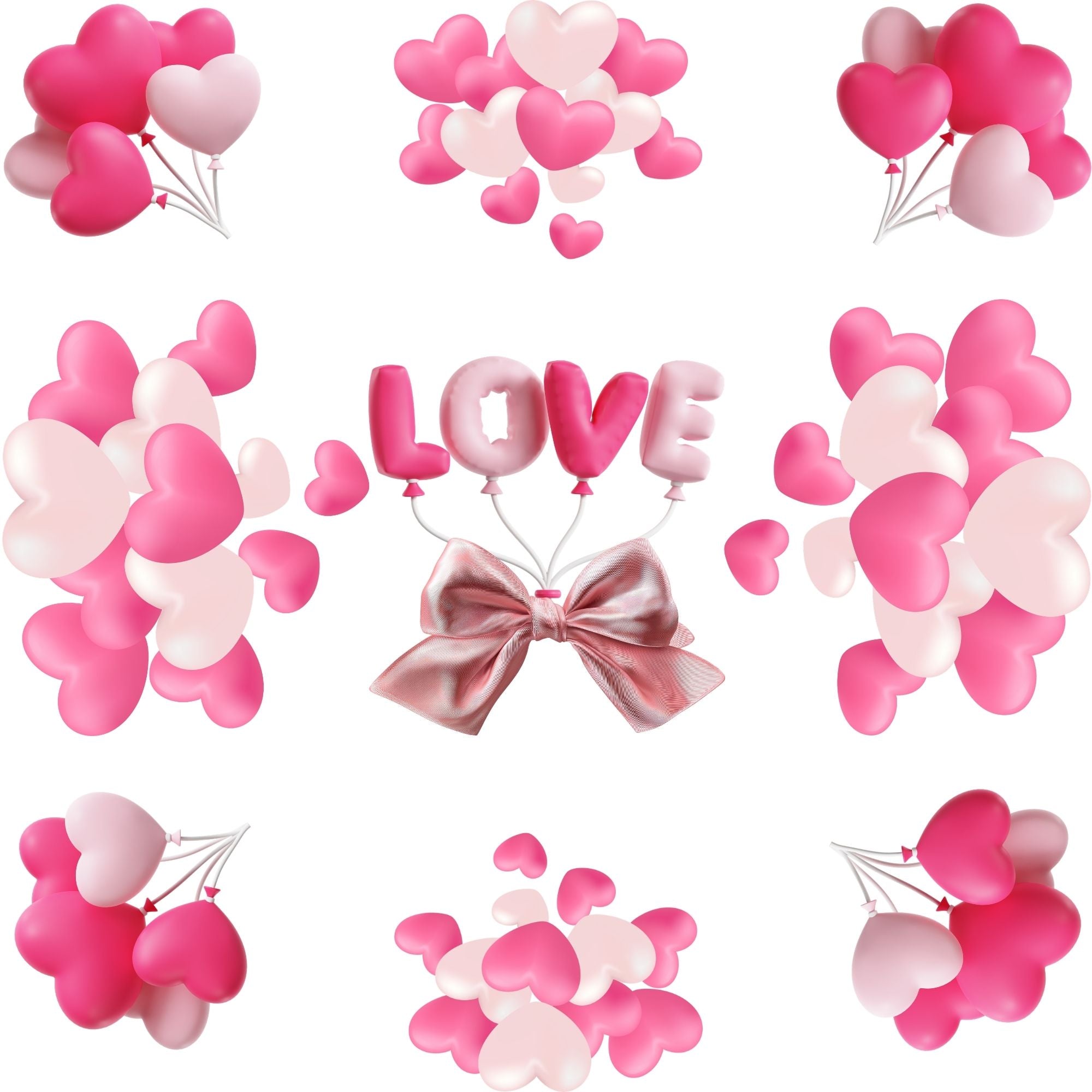 Love Cake Box Insert Printable Set – 10x10 Cake Box Decor – Be Mine Love Cake Box Insert – PNG PDF Digital Download – Cricut SVG Template