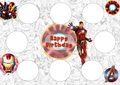 Iron Man 14 x 10 cake box cupcake insert. Digital downloads