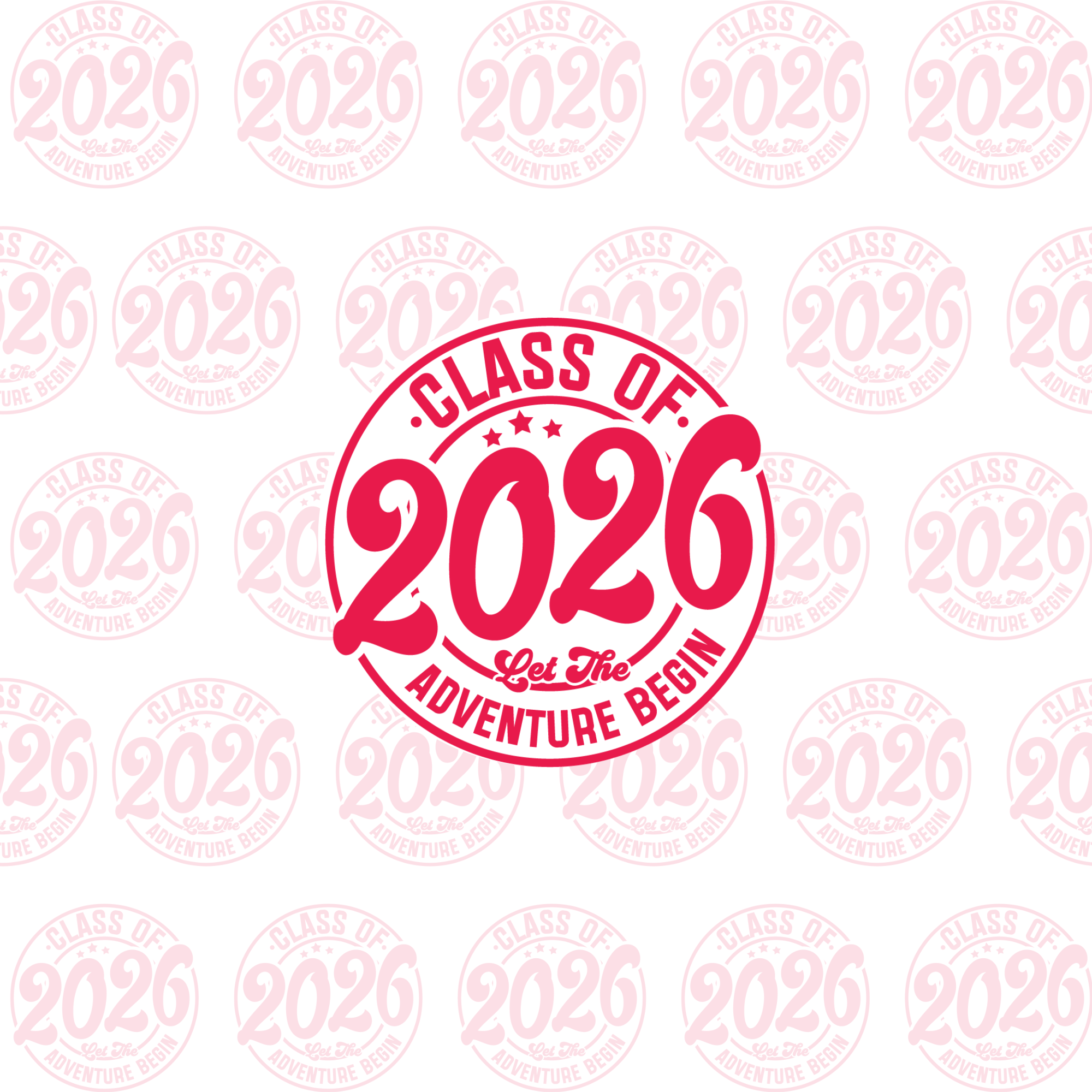Class of 2026 full set, cupcake insert. 10x10 inch (approx. 25.5 x 25.5-cm)  Cake Box Decoration – PNG PDF SVG Cricut Cut File