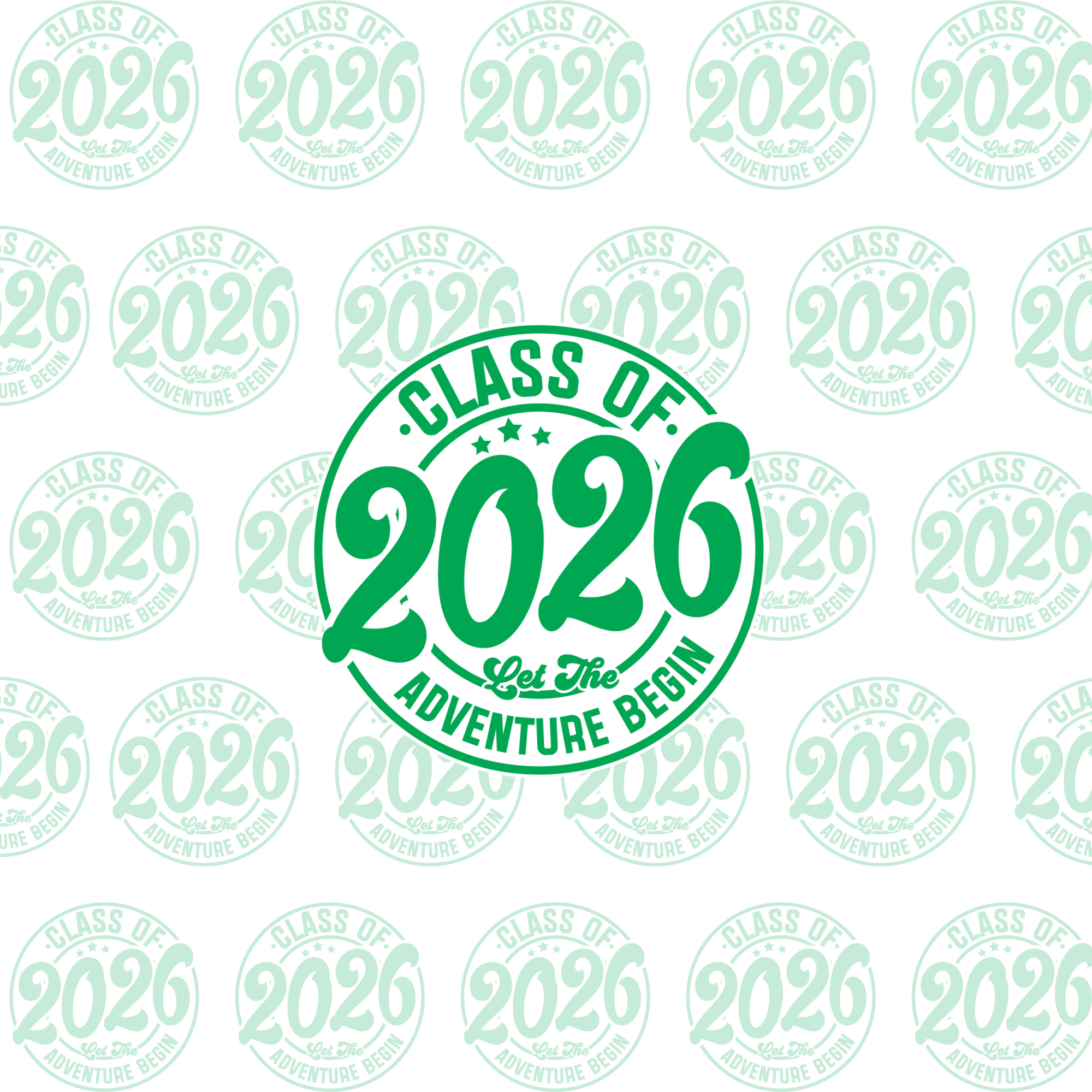 Class of 2026 full set, cupcake insert. 10x10 inch (approx. 25.5 x 25.5-cm)  Cake Box Decoration – PNG PDF SVG Cricut Cut File