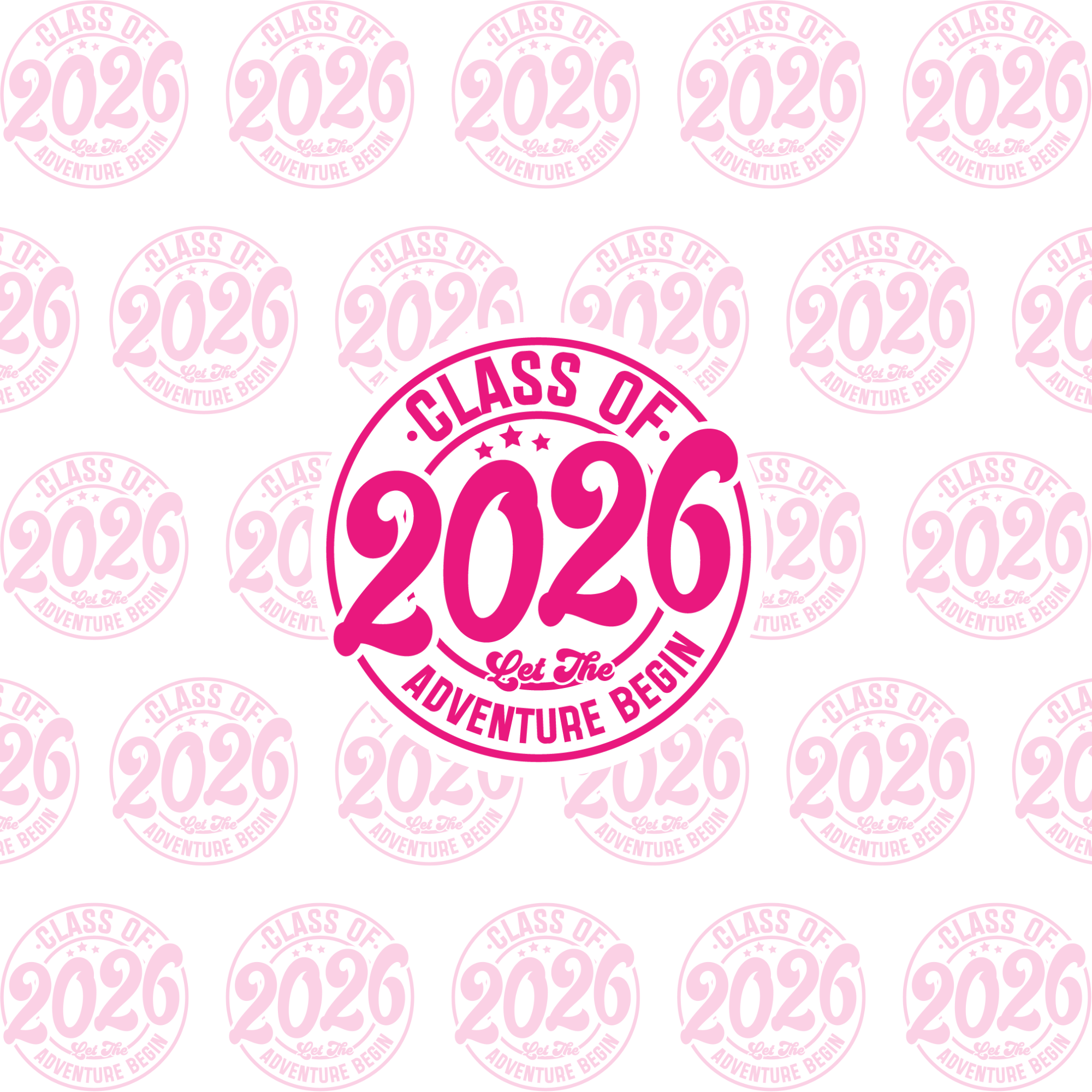 Class of 2026 full set, cupcake insert. 10x10 inch (approx. 25.5 x 25.5-cm)  Cake Box Decoration – PNG PDF SVG Cricut Cut File