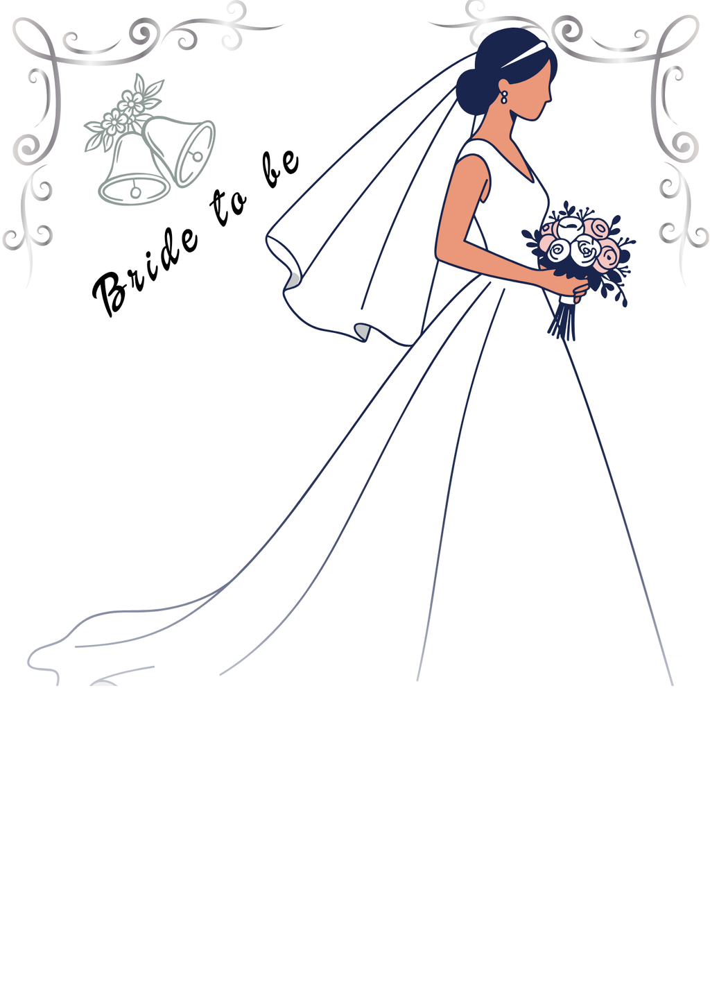 Bride to be style Personalised cupcake insert. Cake Box Insert Printable download  – 10x14 Cake Box Decoration – PNG PDF SVG Cricut Cut File