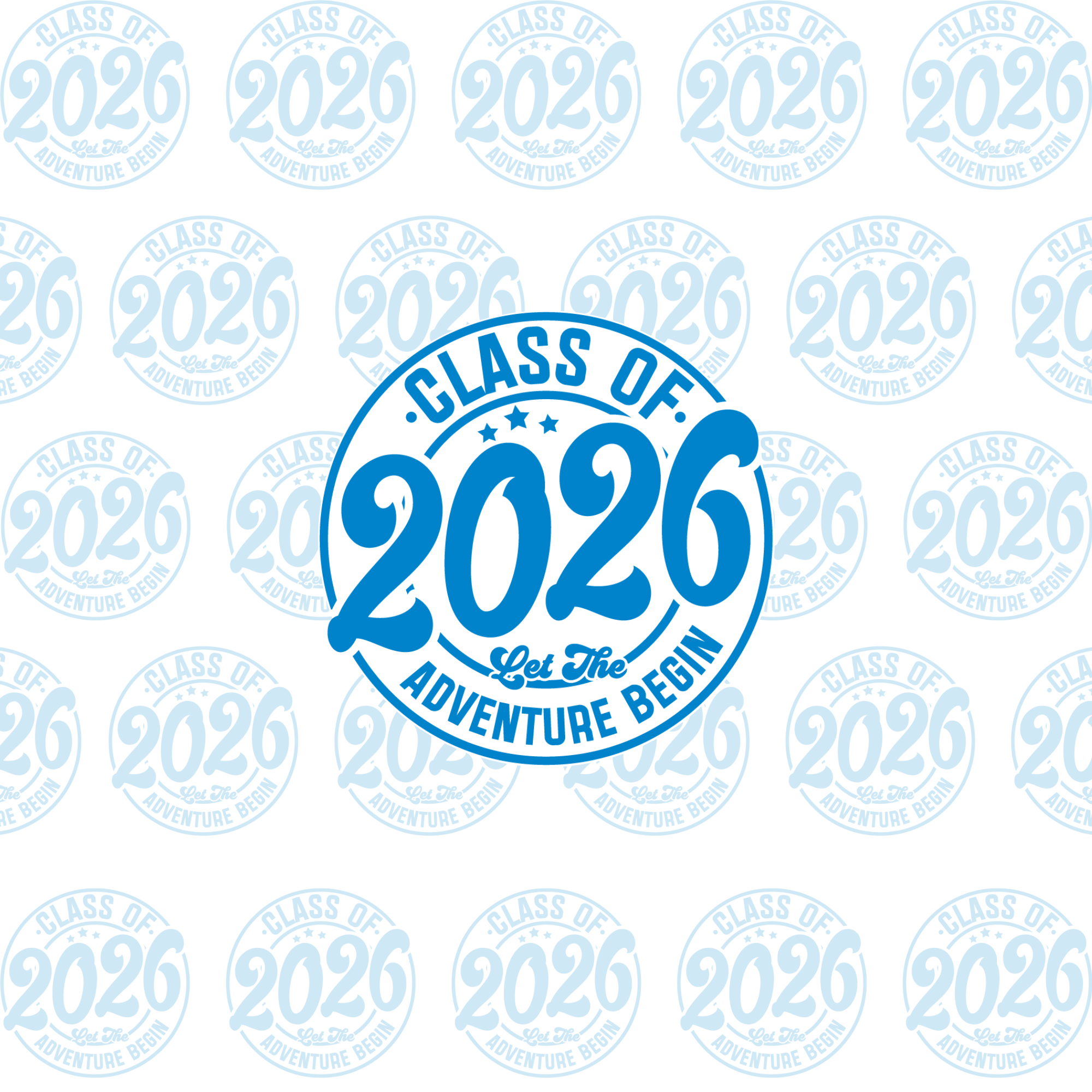 Class of 2026 full set, cupcake insert. 10x10 inch (approx. 25.5 x 25.5-cm)  Cake Box Decoration – PNG PDF SVG Cricut Cut File