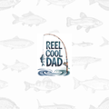 Reel cool Dad cupcake insert. Cake Box Insert Printable download  – 10x10 Cake Box Decoration – PNG PDF SVG Cricut Cut File